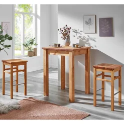 Tresentisch und Tresenhocker Set - Ribardo (dreiteilig)