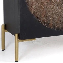 4-türige Design Kommode mit Mandala Schnitzerei - Synessa