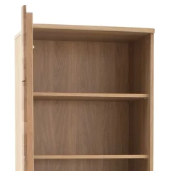 1-türige Schrank Vitrine aus Massivholz - Crokas