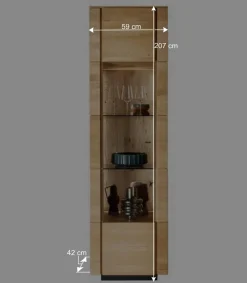 1-türige Standvitrine mit LED Beleuchtung - Annipurk