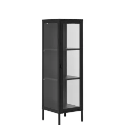 1-türige Vitrine in Schwarz - Baly