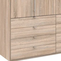 2-türiger Falttüren Schrank mit acht Schubladen - Zayun