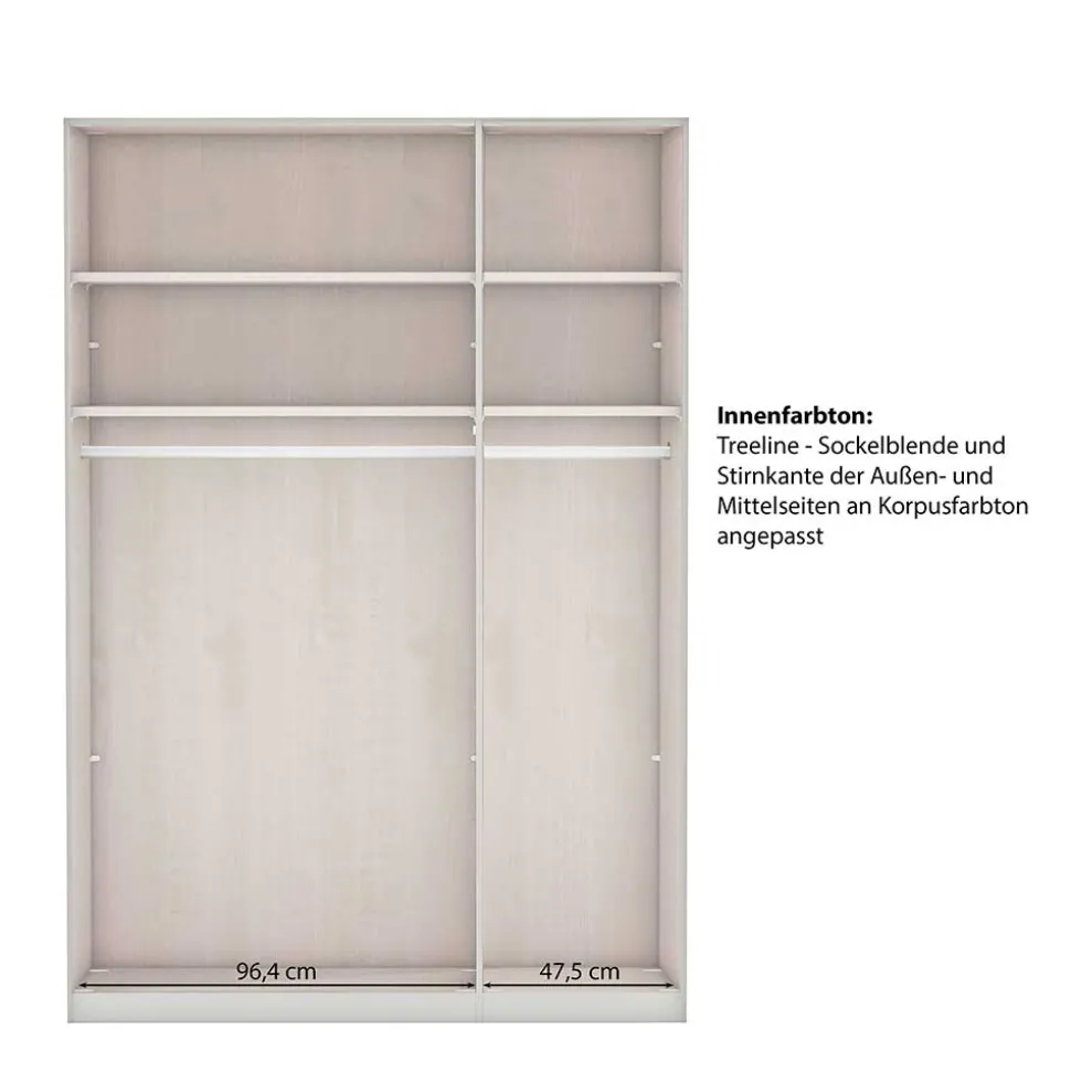 3-türiger Kleiderschrank im Modern Country Style - Ridonna