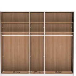 5-türiger Kleiderschrank in Erle teilmassiv - Dilacco