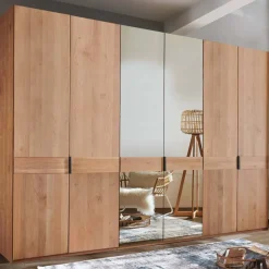 6-türiger Kleiderschrank in Erle teilmassiv - Murray