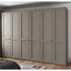 6-türiger Kleiderschrank in Hellgrau - Ridonna