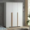 3-türiger Kleiderschrank in Weiß - Eldrus