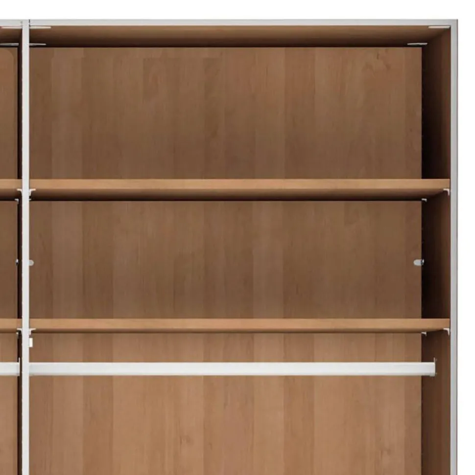 5-türiger Kleiderschrank mit Glasfront - Angelina
