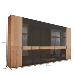 8-türiger Kleiderschrank mit sechs Glastüren - Hung