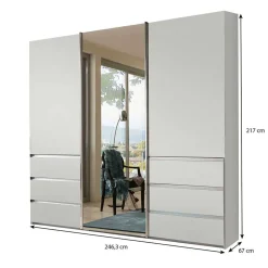 3-türiger Kleiderschrank mit Spiegel - Altagracia