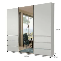 3-türiger Kleiderschrank mit Spiegel - Altagracia