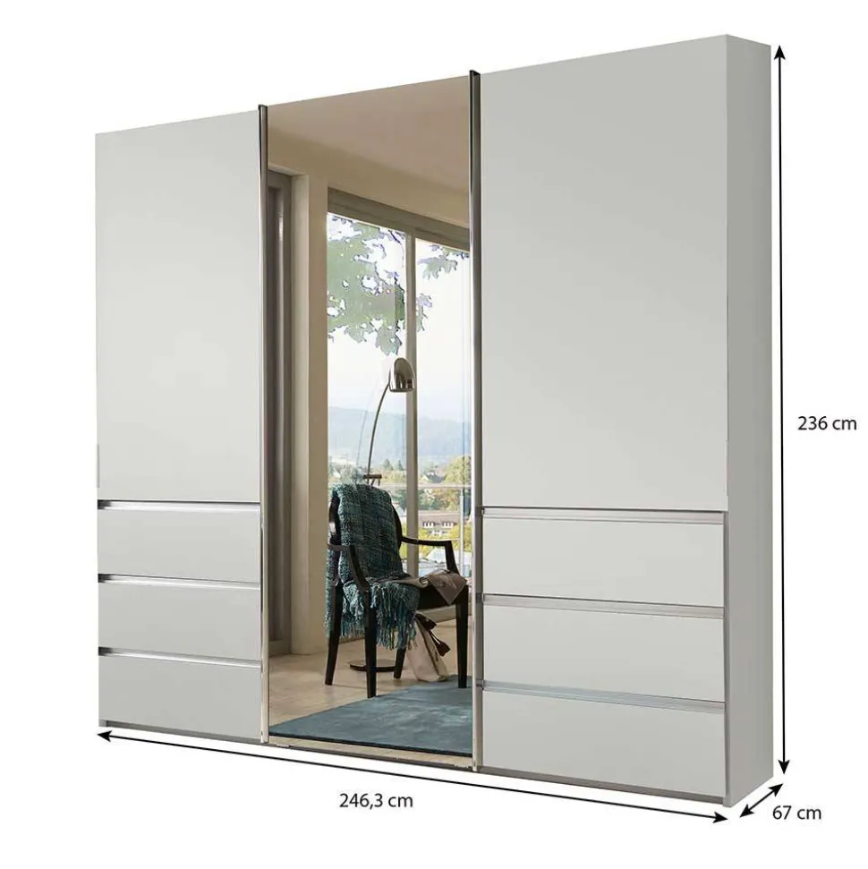 3-türiger Kleiderschrank mit Spiegel - Altagracia