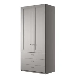 2-türiger Kombi-Kleiderschrank mit 3 Schubladen - Ridonna