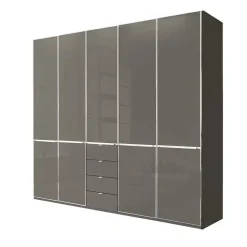 5-türiger Kombi-Kleiderschrank 247 cm breit - Madita