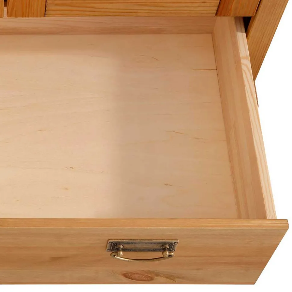 6-türiger Massiver Kleiderschrank mit 3 Schubladen - Inhusa