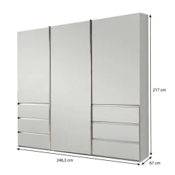 3-türiger Schiebetürenschrank in Weiß - Onspira