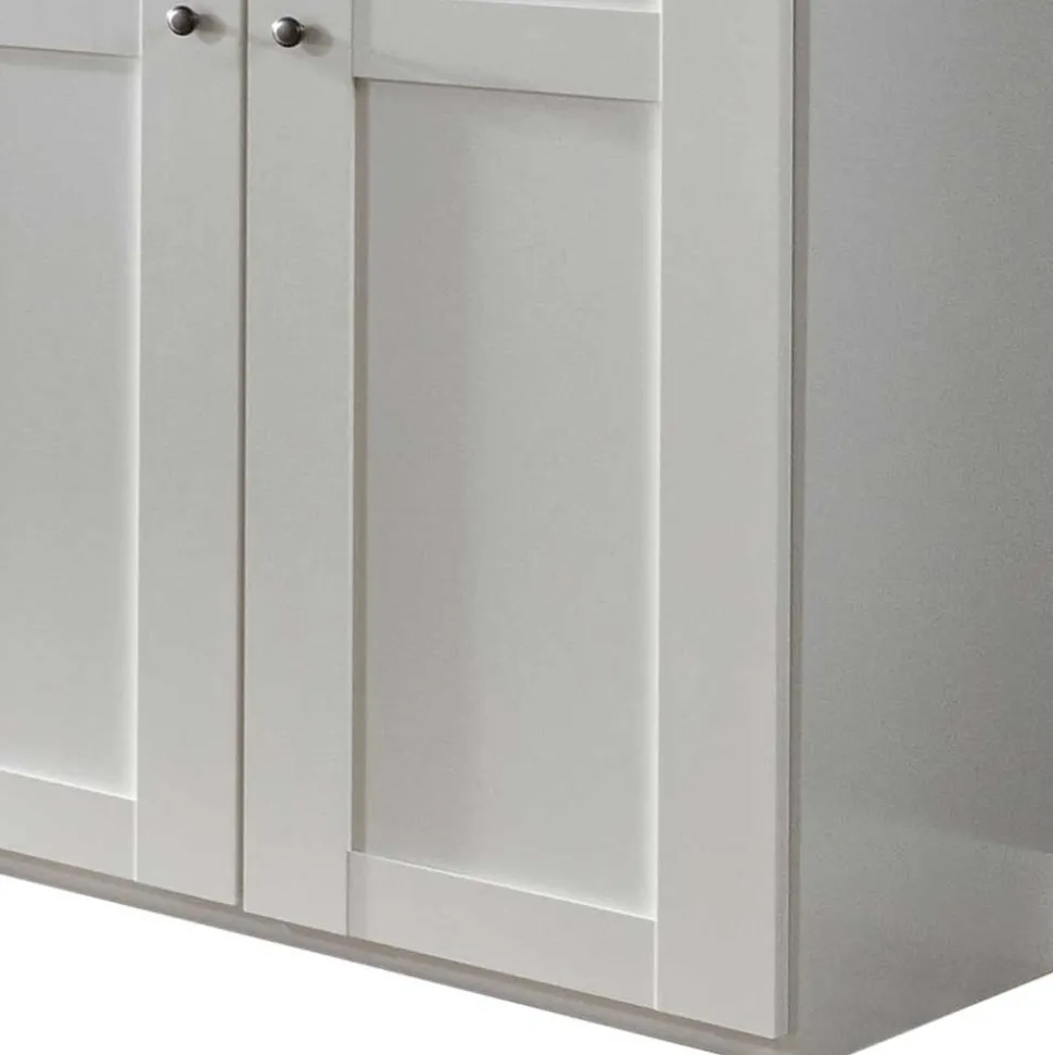 5-türiger Schlafzimmer Kleiderschrank in Weiß - Ignacio