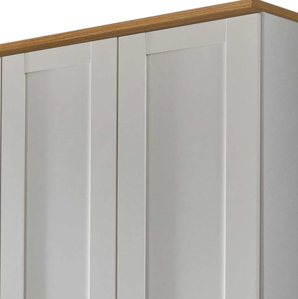 5-türiger Schlafzimmer Kleiderschrank in Weiß - Ignacio