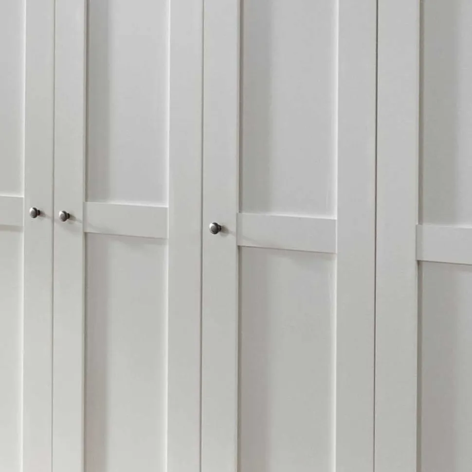 5-türiger Schlafzimmer Kleiderschrank in Weiß - Ignacio