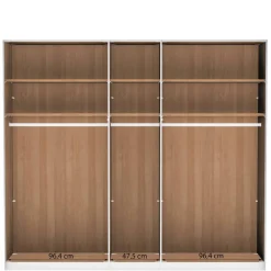 5-türiger Schlafzimmer-Schrank in Erle teilmassiv - Hung