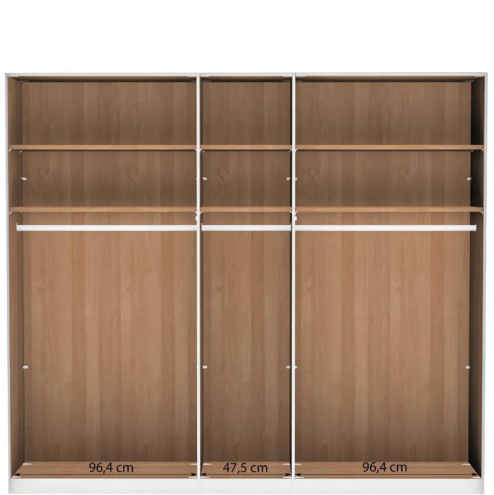 5-türiger Schlafzimmer-Schrank in Erle teilmassiv - Hung