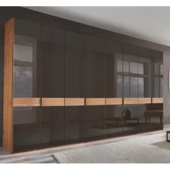 8-türiger Schlafzimmerschrank mit Glasfront - Hung