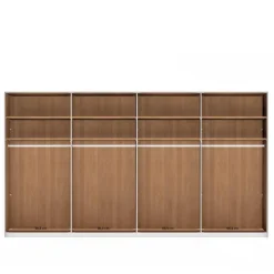 8-türiger Schlafzimmerschrank mit Glasfront - Hung