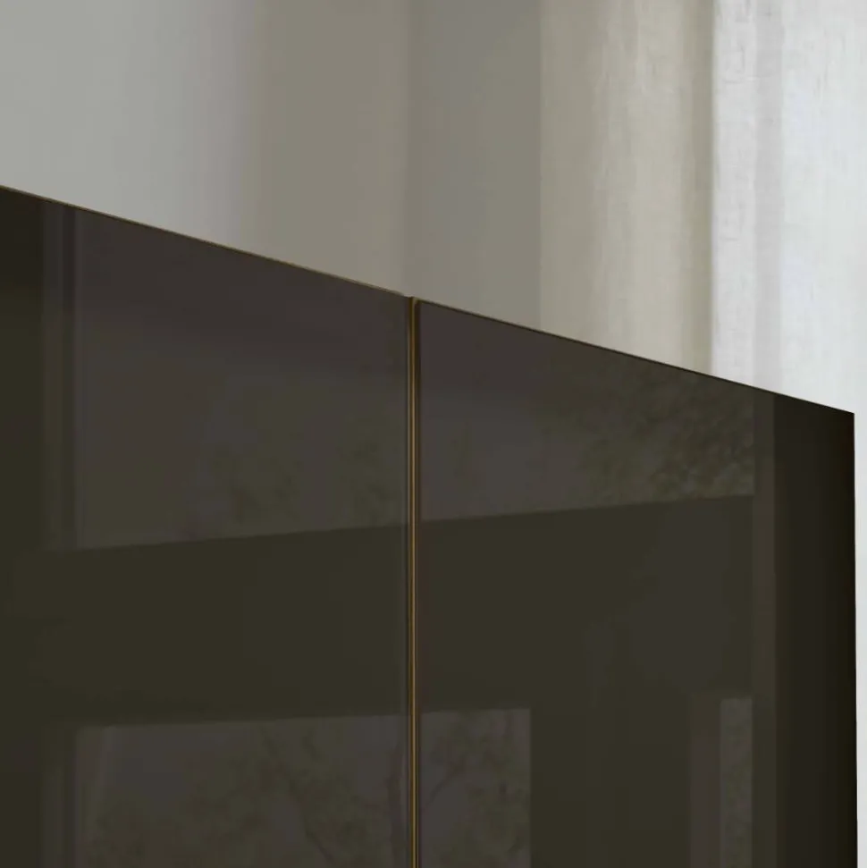 8-türiger Schlafzimmerschrank mit Glasfront - Hung