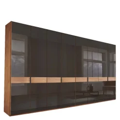 8-türiger Schlafzimmerschrank mit Glasfront - Hung