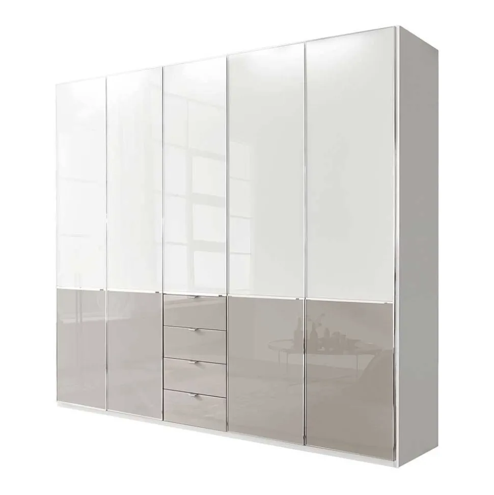 5-türiger Schlafzimmer-Schrank 247 cm breit - Pascan