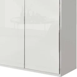 5-türiger Schlafzimmerschrank in Weiß Glasfront - Rocca