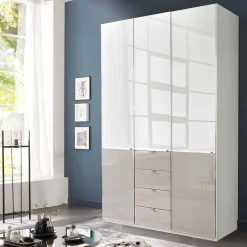 3-türiger Schlafzimmerschrank mit vier Schubladen - Pascan