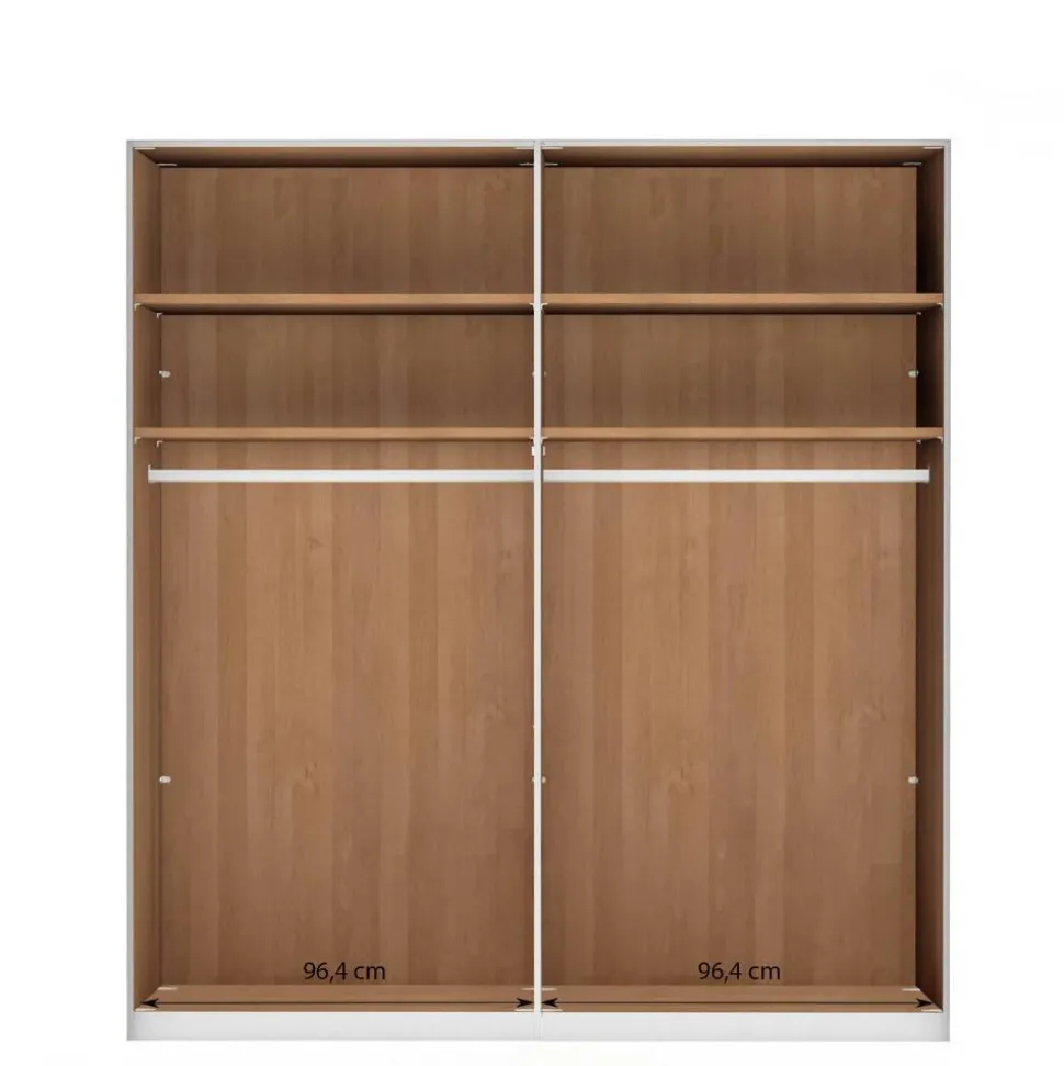 4-türiger Schlafzimmer-Schrank teilmassiv - Dilacco