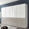 7-türiger Schlafzimmerschrank zweifarbig - Pascan