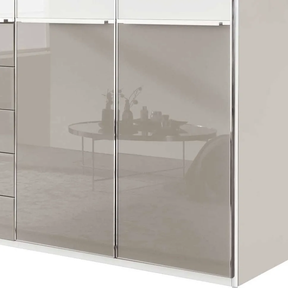 7-türiger Schlafzimmerschrank zweifarbig - Pascan
