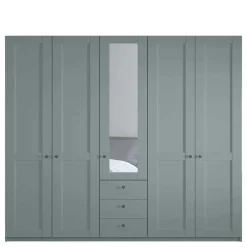 5-türiger Schlafzimmerschrank in Graugrün - Rajavo