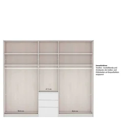 5-türiger Schlafzimmerschrank in Graugrün - Rajavo