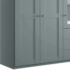 5-türiger Schlafzimmerschrank in Graugrün - Rajavo
