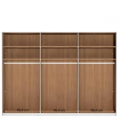 6-türiger Schrank mit Glas Dunkelbraun - Hung