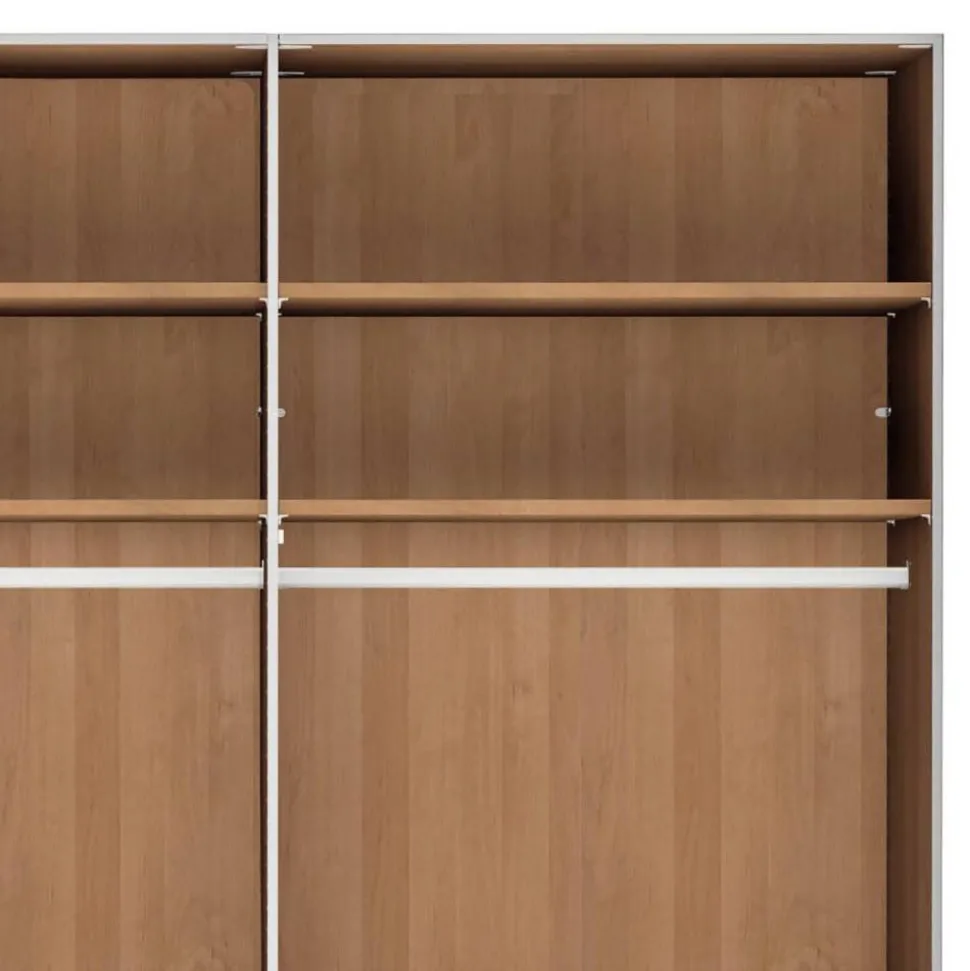 6-türiger Schrank mit Glas Dunkelbraun - Hung