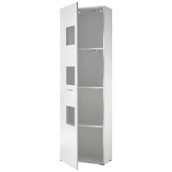 1-türiger Vitrinenschrank in Weiß Hochglanz - Timmona