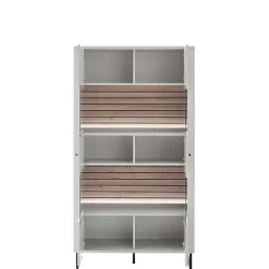 2-türiger Vitrinenschrank mit Metallgriffen - Varzino