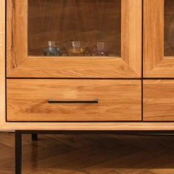 3-türiger Vitrinenschrank mit drei Schubladen - Kerfa