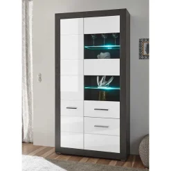 3-türiger Wohnzimmer Schrank mit Glas - Istensa