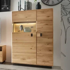 2-türiger Wohnzimmerschrank mit LED Beleuchtung - Xeddos
