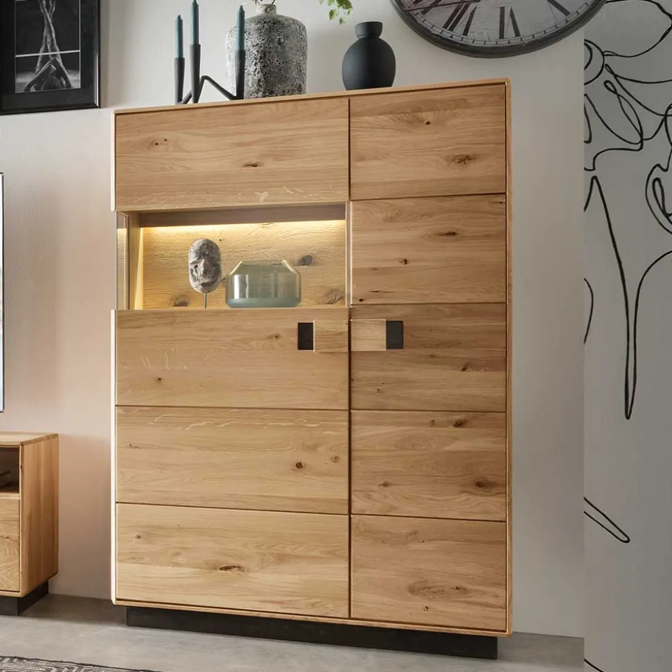 2-türiger Wohnzimmerschrank mit LED Beleuchtung - Xeddos