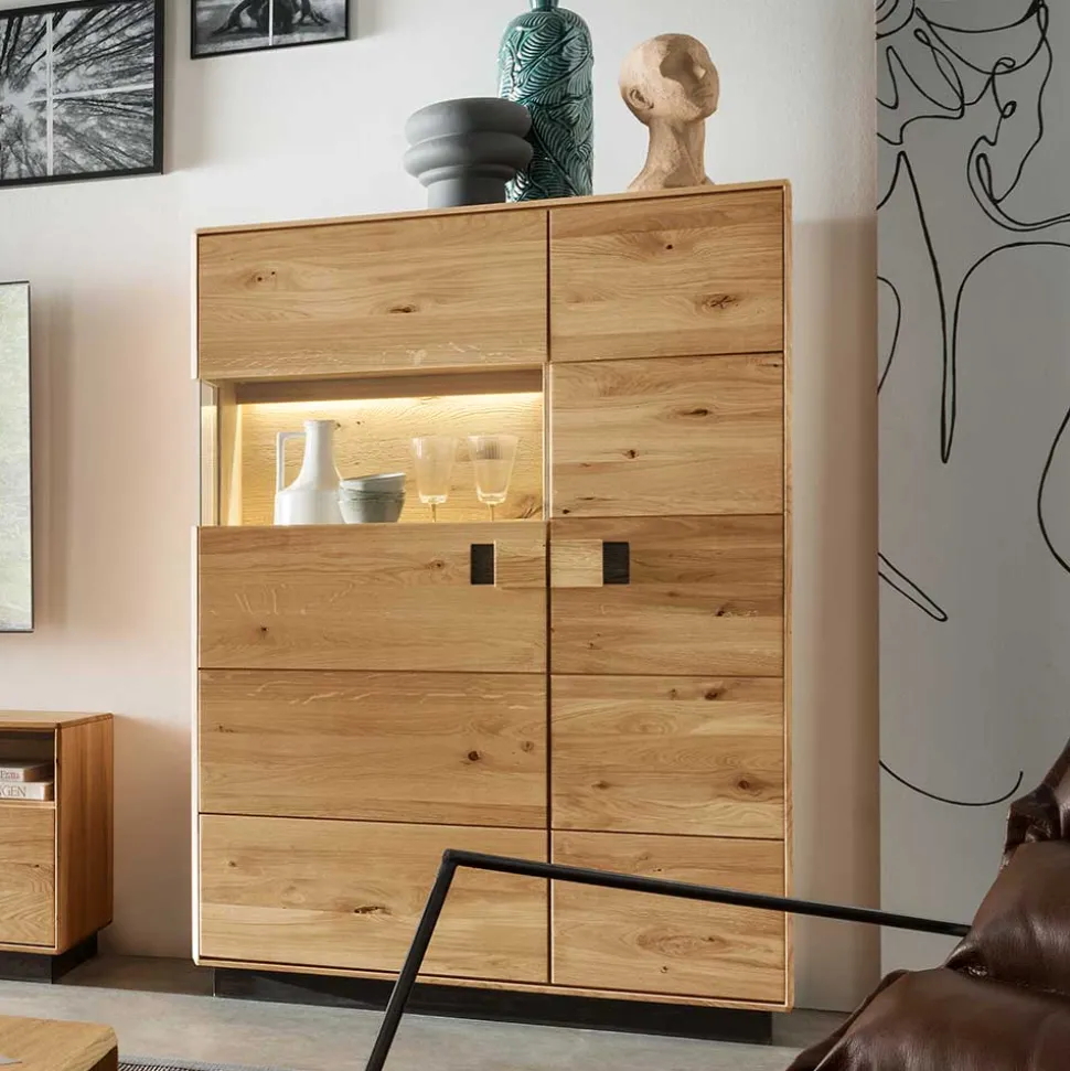2-türiger Wohnzimmerschrank mit LED Beleuchtung - Xeddos