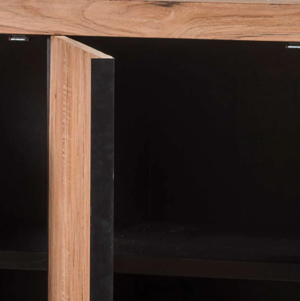 3-türiges Sideboard aus Teak Massivholz - Myons