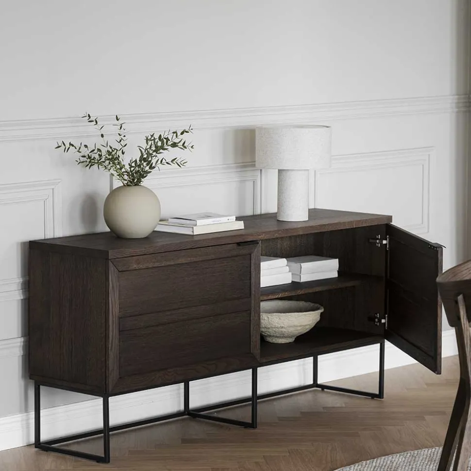 2-türiges Sideboard in Eiche Braun - Ekorena