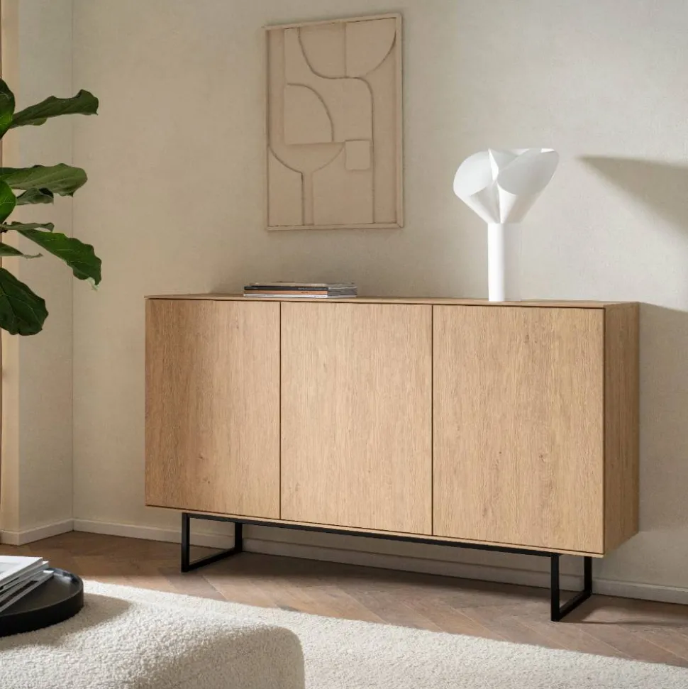 3-türiges Sideboard in Eiche Stone - Jaskin
